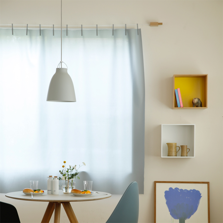 北欧の「レディメイドカーテン」簡単DIYで気持ちいい光をお部屋に