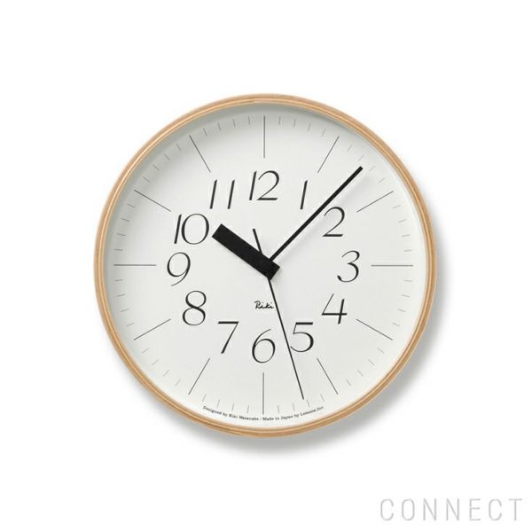 Riki clock (リキクロック) 電波時計 細字 M (φ254mm）