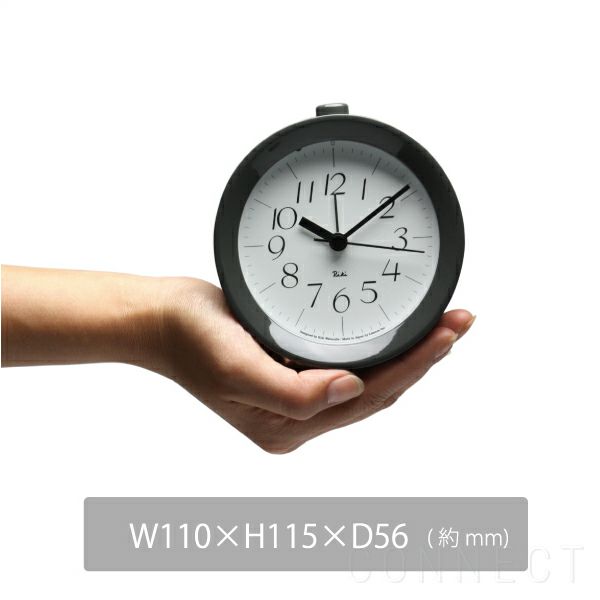 Riki Alarm Clock(リキアラームクロック) 　細字 グレー