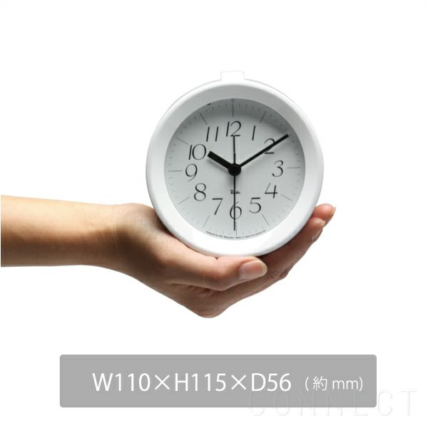 Riki Alarm Clock(リキアラームクロック) 　細字 ホワイト