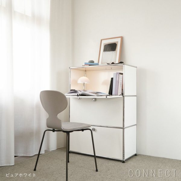 USMハラー キャビネット ホワイト ドロップダウンドア サイドボード